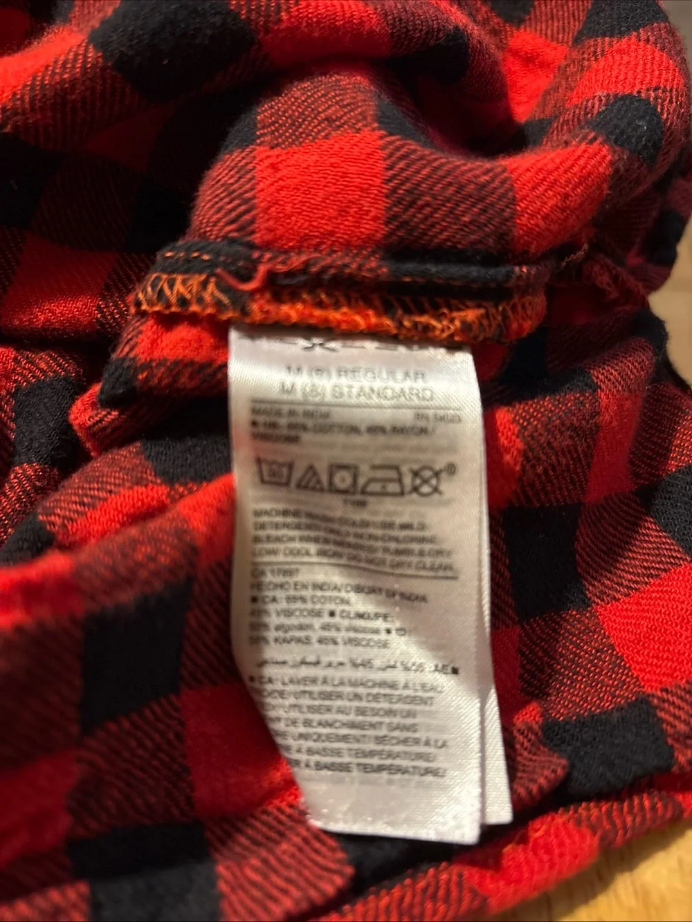 Old Navy Red and Black Buffalo Plaid Shirt-Dress for Kids